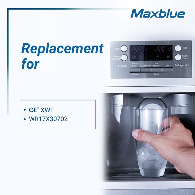 Maxblue XWF Replacement for GEÂ® XWF, WR17X30702, NSF Certified Refrigerator Water Filter, 3 Filters (Not XWFEÂ®) - Image 4